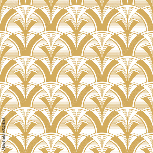 Abstract seamless pattern in Art Deco style.