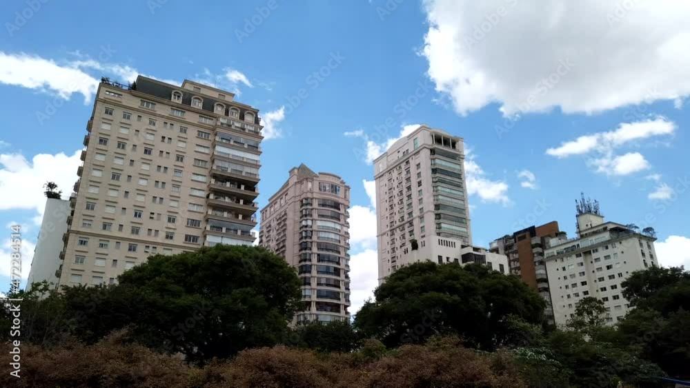 São Paulo, Brazil: Residential Buildings View from Parque do Povo (People´s Park) on a beautiful sunny day São Paulo, Brazil: Residential Buildings View from Parque do Povo (People´s Park) on a beautiful sunny day