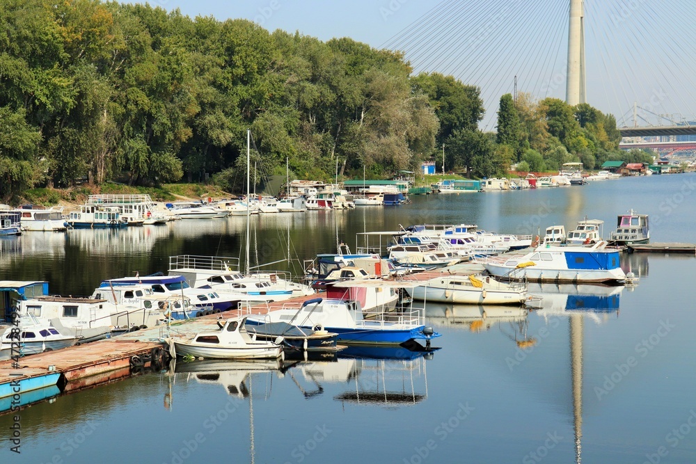 Marina, specially equipped harbor for yachts, boats and other small vessels 