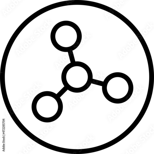 Nitrates free label line icon, vector illustration