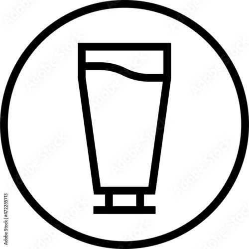 Silicone free label line icon, vector illustration