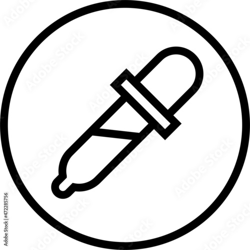 No artificial colors label line icon, vector illustration