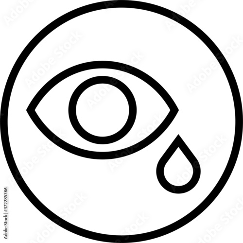 Tear free label line icon, vector illustration