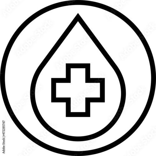 Dermatologist tested label line icon, vector illustration