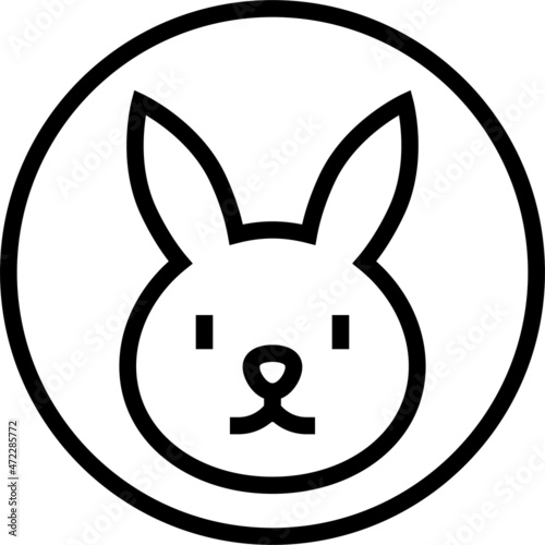 Not tested on animals label line icon, vector illustration