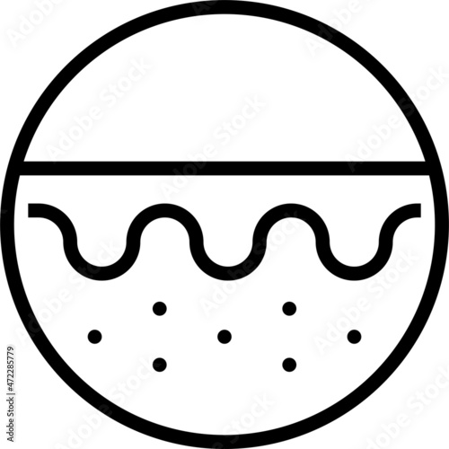 For all skin types label line icon, vector illustration