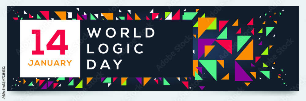 Creative design for (World Logic Day), 14 January, Vector illustration.