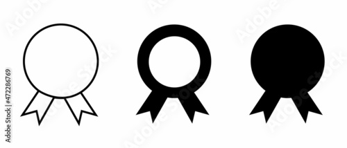 Medals set icons. Vector template.