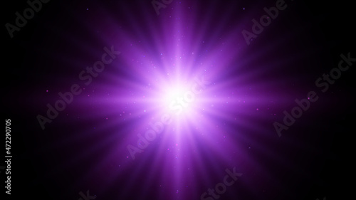 Star with sparkles. Vector glow light effect. Abstract explosion background