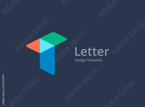 Letter T logo icon design template elements