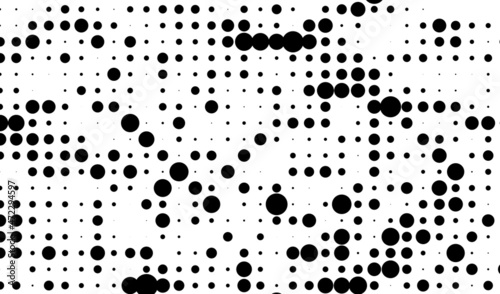 The halftone texture is monochrome. Vector chaotic background.