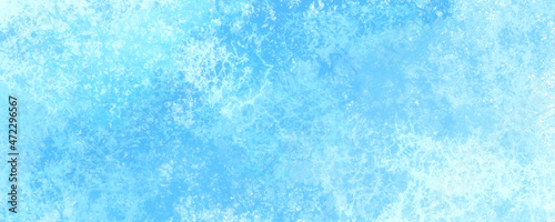 Blue background texture, marbled pastel blue water illustration, light blue paper texture, old grunge design on abstract vintage blue banner