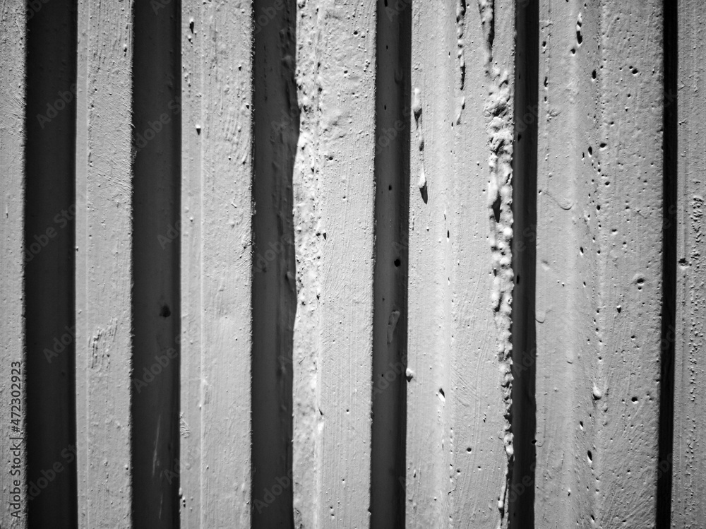 Fototapeta premium Architectural detail in apparent cement building.