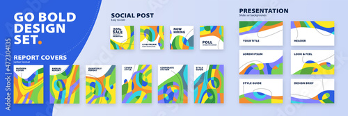 Modern, bold and colorful, abstract vector background with curves for business reports, social posts, presentations, branding and advertising campaigns.