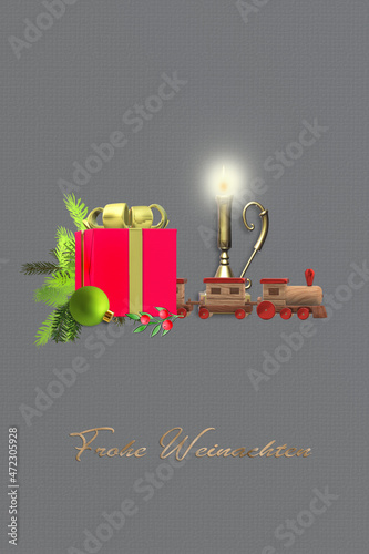 Christmas greeting card text in German
