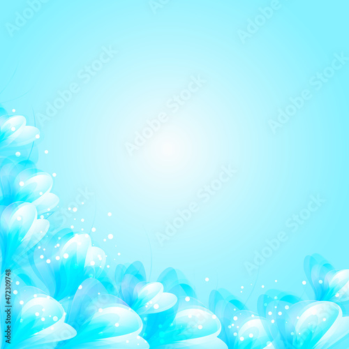 vector background with blue Flowers