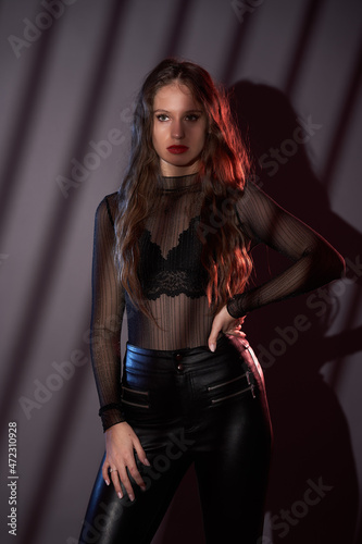 Creative lighting glamour portrait