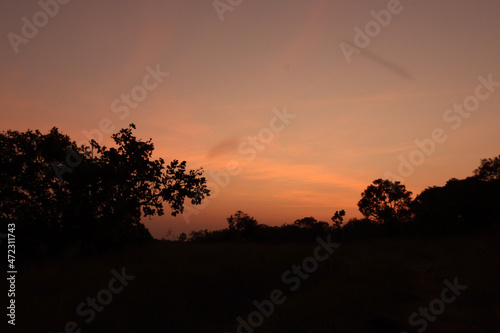 sunset in the mountains