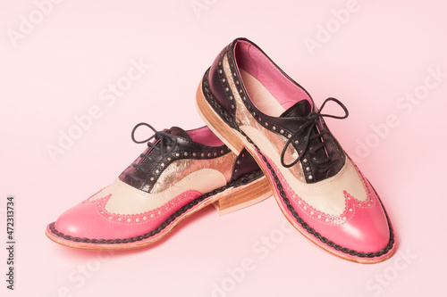 elegant pink male shoes