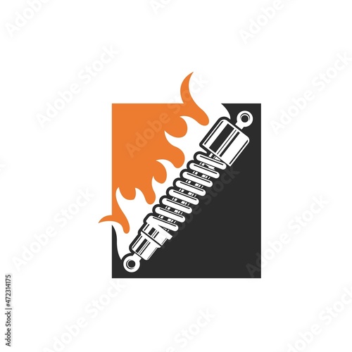 burning shock absorber icon vector illustration design
