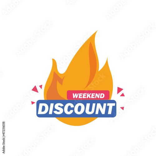 weekend discount label