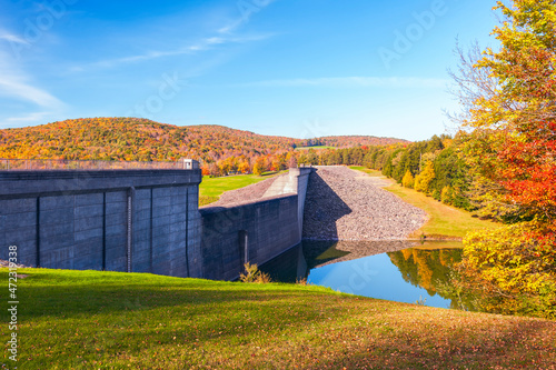 East Sidney Dam in autumn.Delaware county.New York.USA © Vadim