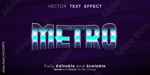 Metro Text effect, Editable 3d text style