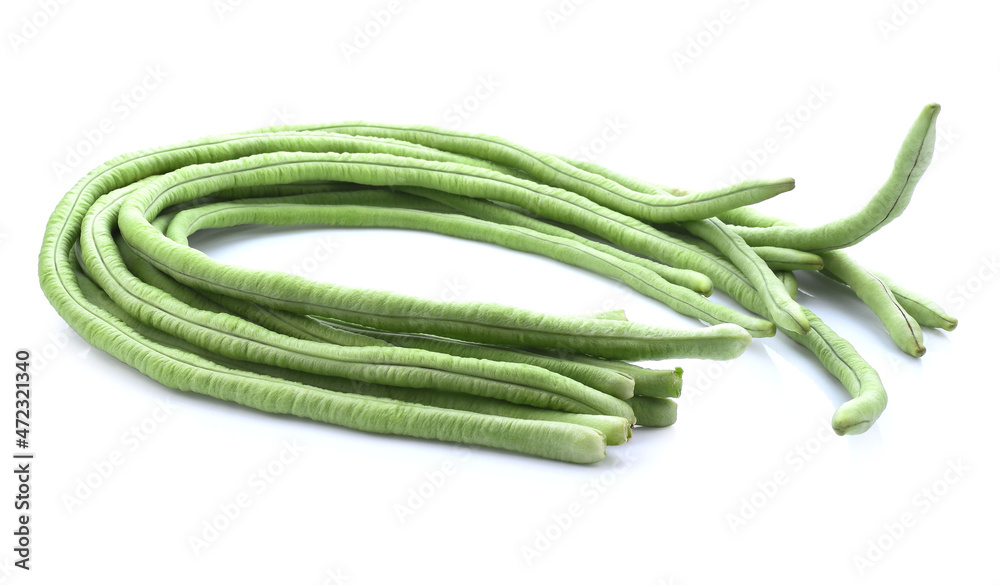 Long bean or cowpea isolated on white background Long bean or cowpea isolated on white background