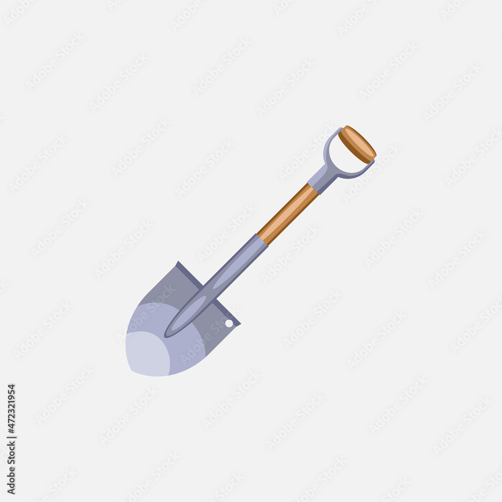 Shovel icon, Vector illustration of Garden tools
