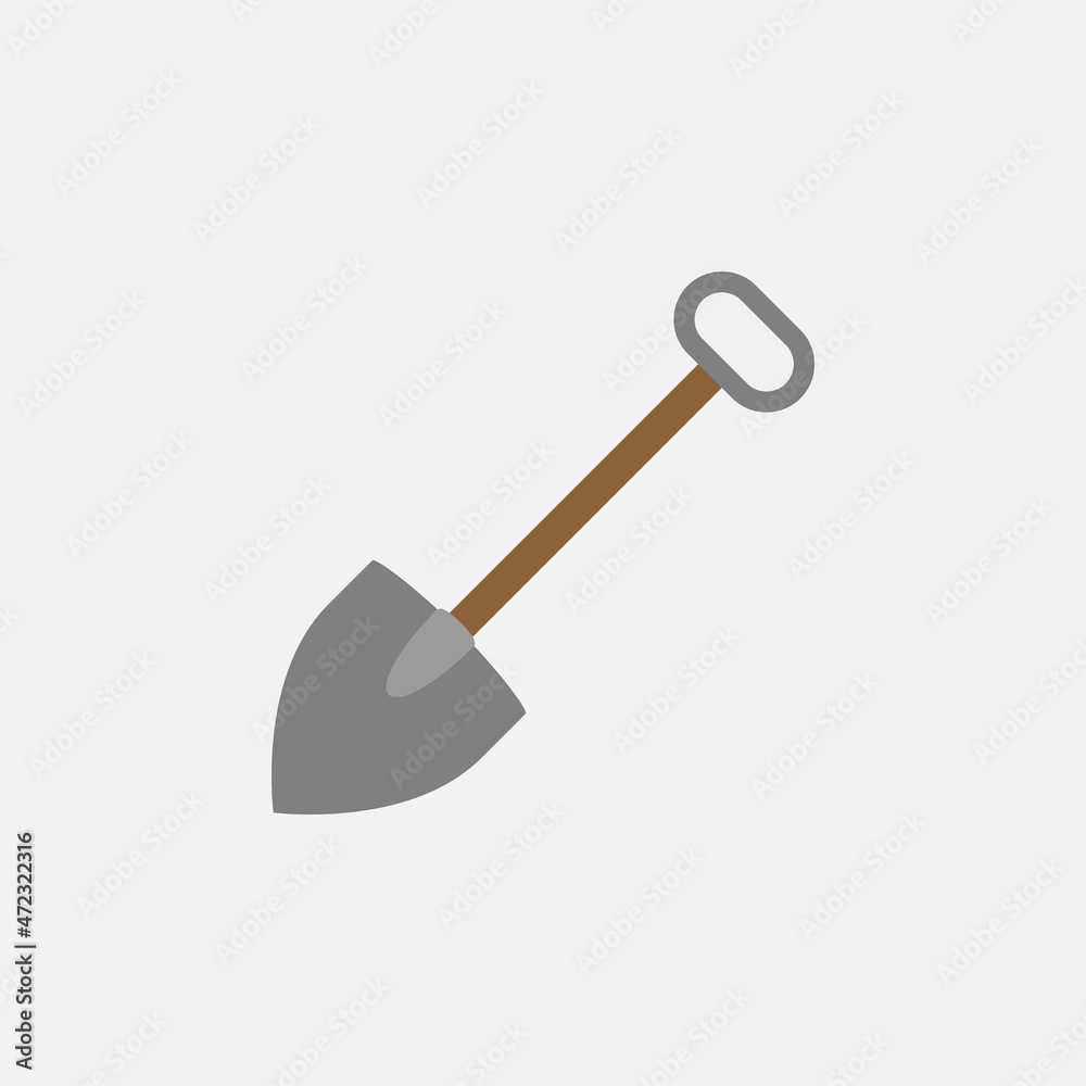 Shovel icon, Vector illustration of Garden tools