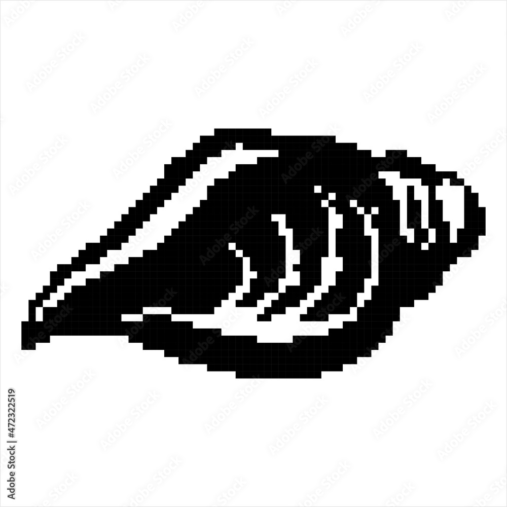 Fototapeta premium Conch Pixel Art M_2112001
