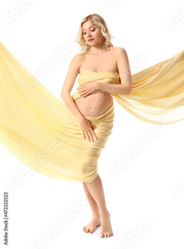 Young pregnant woman in lig...