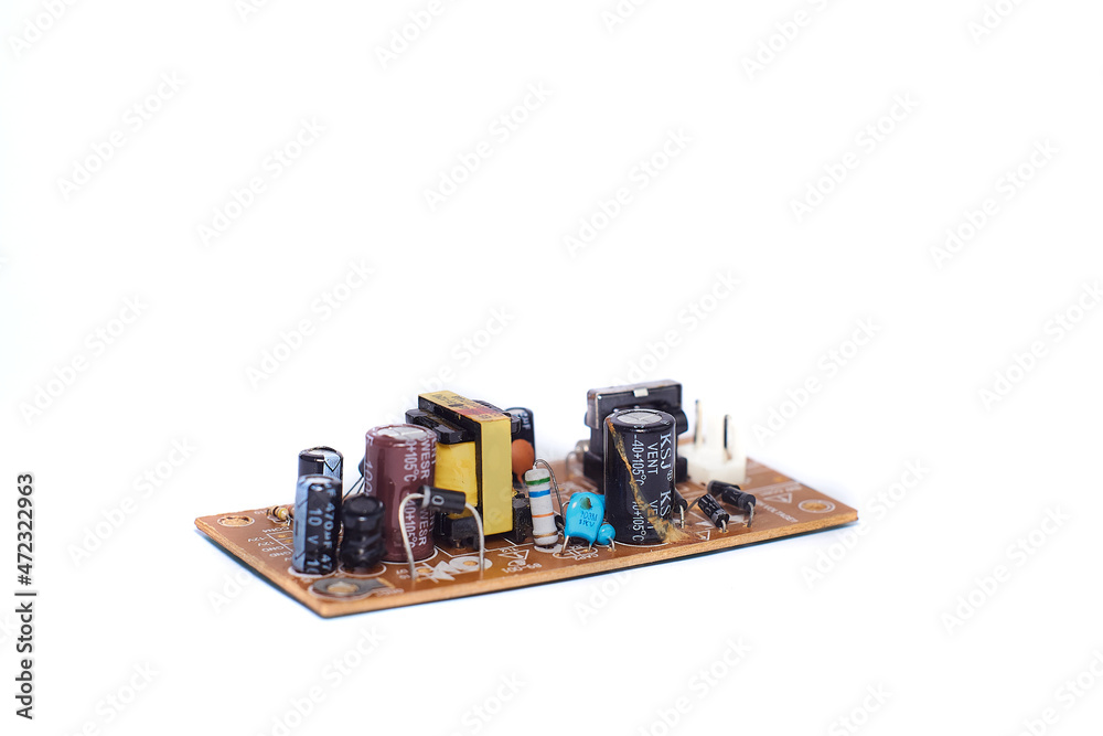 Electronical Components isolated on white background. Electronical Components isolated on white background.