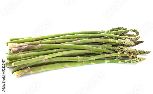 green asparagus in studio
