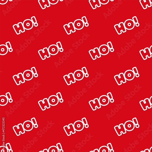 Ho-ho-ho! seamless pattern. Christmas design for wallpaper, gift wrap, surface textures.Vector background with HO words