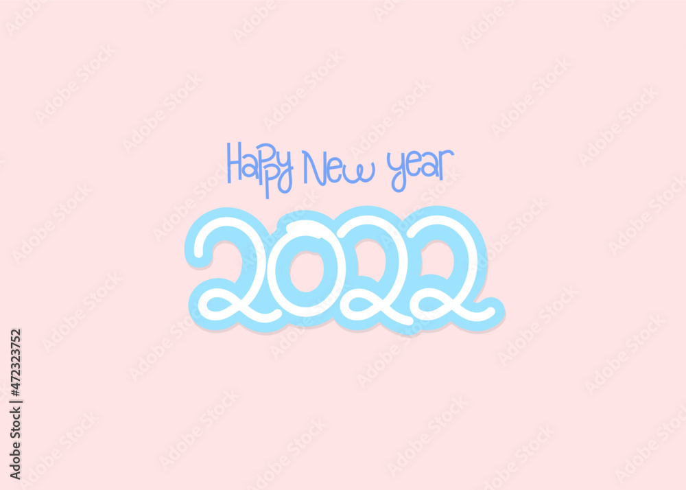 happy new year 2022 text design
