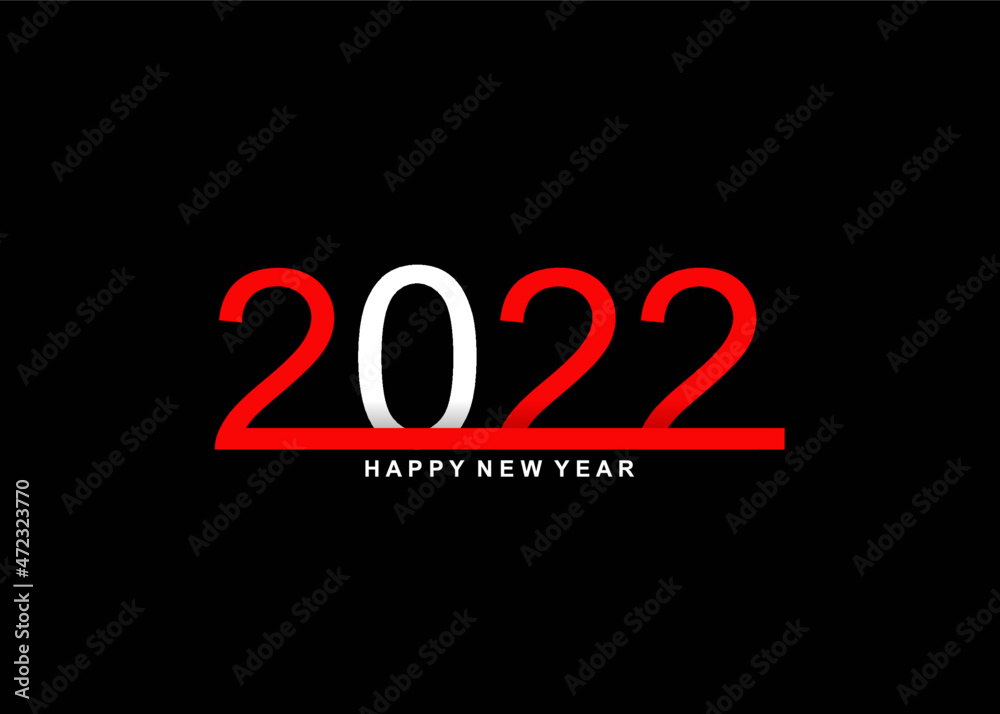 happy new year 2022 text design happy new year 2022 text design