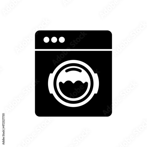 Washing machine icon. Laundry concept illustration.