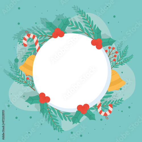 christmas circle frame