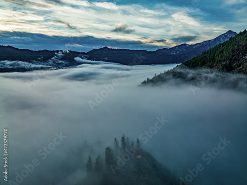 Obraz na płótnie Leavenworth Fall Aerial w salonie