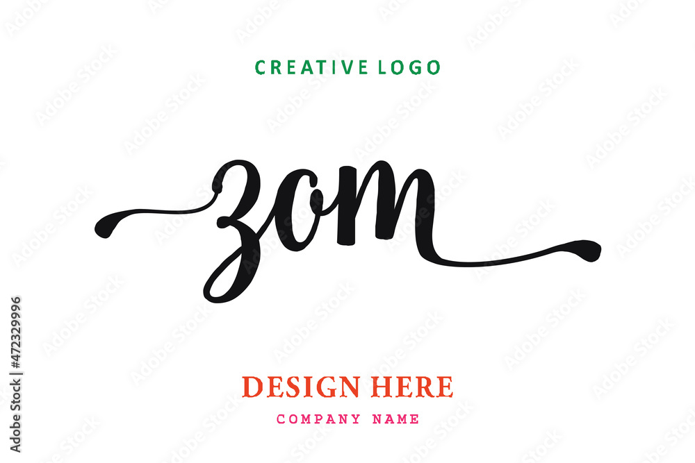 ZOM lettering logo is simple, easy to understand and authoritative ZOM lettering logo is simple, easy to understand and authoritative