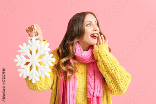 Beautiful emotional woman w...