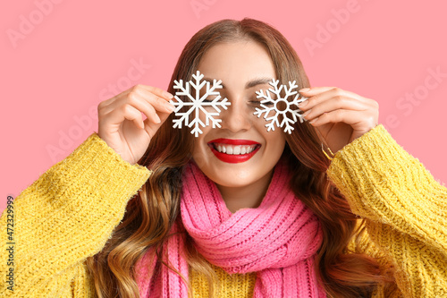 Happy woman with beautiful ...