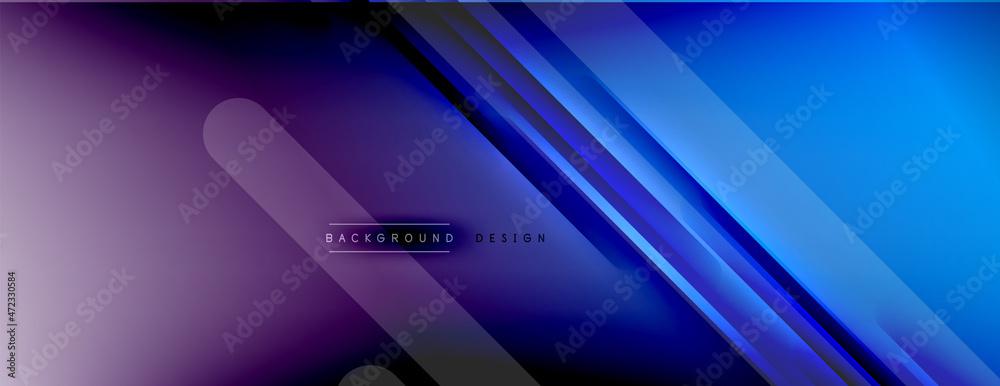 Abstract background. Shadow lines on bright shiny gradient background.