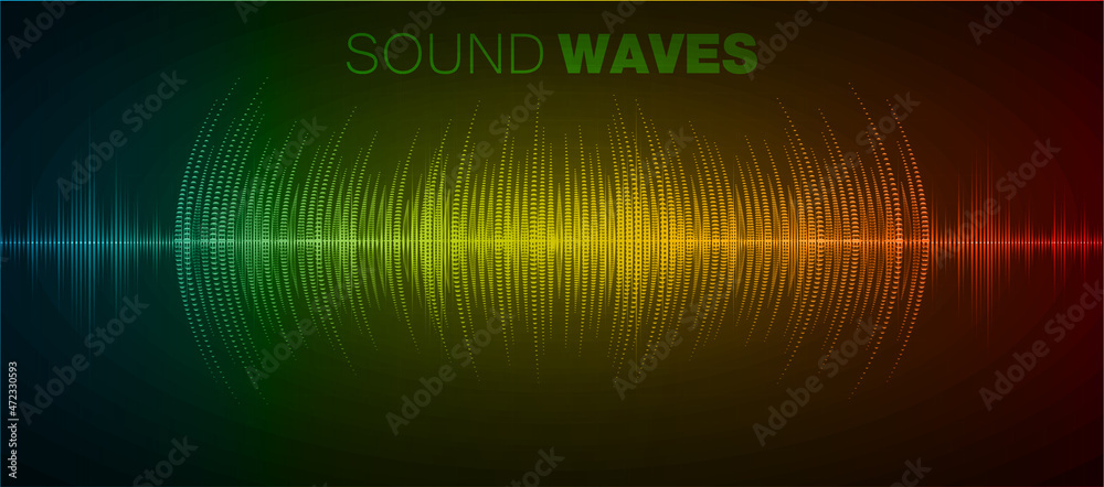 Sound waves oscillating dark light Sound waves oscillating dark light