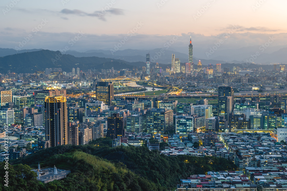 scenery of Taipei city skyline in taiwan at night scenery of Taipei city skyline in taiwan at night