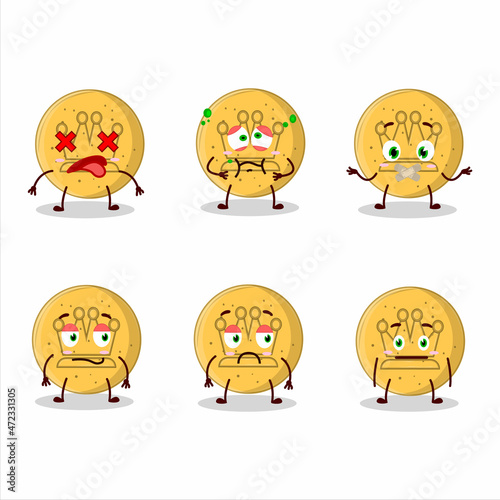 dalgona candy king cartoon character with nope expression