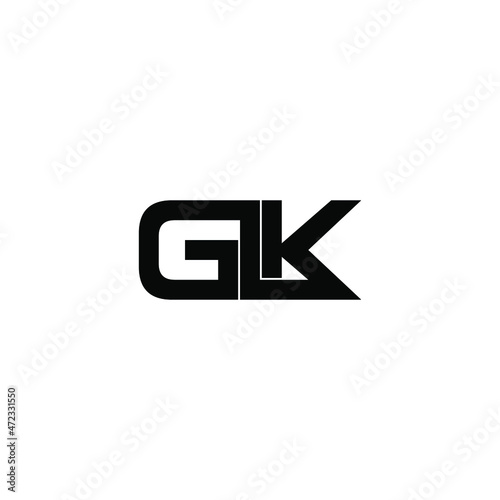 glk letter initial monogram logo design
