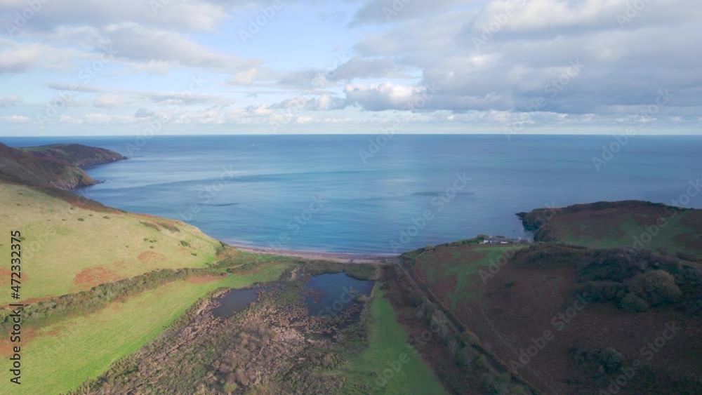 Devon Fields and Farmlands from a drone, Kingswear, Brixham, Devon, England, UK Devon Fields and Farmlands from a drone, Kingswear, Brixham, Devon, England, UK