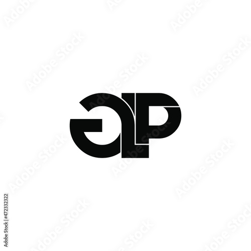 glp letter initial monogram logo design